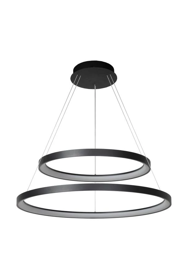 Lucide Premium VIDAL - Hanglamp - Ø 78 cm - LED Dimb. - 1x92W 2700K - Zwart - uitgezet